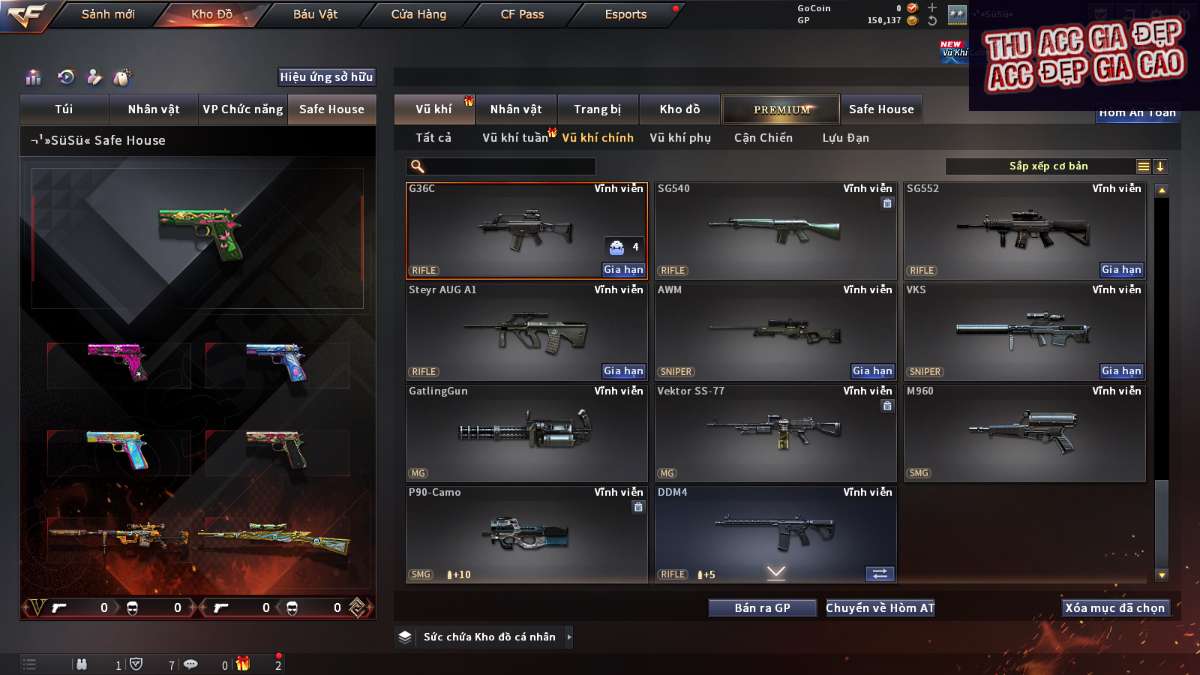 shop acc cf uy tin gia re